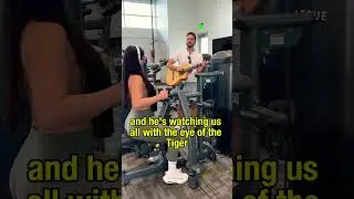 Serenading cute girls at the gym ☺️🎸 #funny #rocky