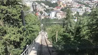 Тбилиси. Фуникулер на гору Мтацминда. В гору едем, вниз пешком.