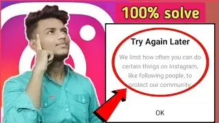 How To Fix Try Again Later in Instagram 2021 | Instagram Try Again Later Problem Solution | 100%fix