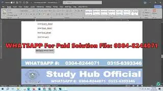 CS607P Assignment 2 100% Correct Solution Fall 2024, CS607P Assignment 2 Solution FALL 2024, CS607P