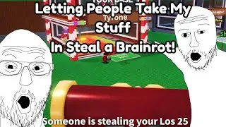 Giving My Stuff Away for FREE in Steal a Brainrot! 😳🎁 (Roblox)