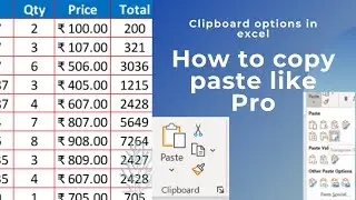 How to use clipboard group options in excel | How to use format painter | Paste special 