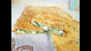 Быстрый пирог с яйцами и зеленым луком. Дешево и вкусно!