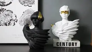 Escultura Decorativa em Resina Estilo punk