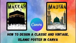 How to Design a Classic and Vintage Islamic Poster in Canva | Step-by-Step Tutorial
