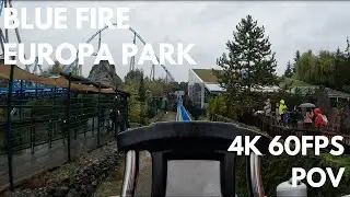 Blue Fire front row POV 4K 60 fps  - Europa Park Germany 2024