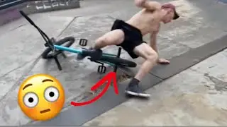 ПРИСЕЛ на пегу на BMX😳Не самое приятное падение...