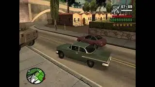 Listening to user tracks while getting chased by 6 star wanted level cops in GTA San Andreas