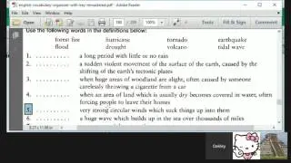 Vocabulary Related to Disasters