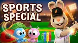Sports Special | Toddler learning video | Sports for kids | Color Crew Magic | Larry +| BabyFirst TV