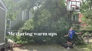 Me during warmups vs me during the game