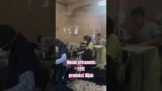 Produksi hijab / potong motif kerudung / ultrasonic yifei / Darius Machinery /Yifei Indonesia