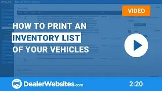 How to print an inventory list
