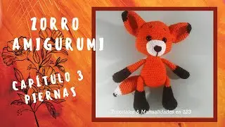 ZORRO AMIGURUMI Tutorial Paso a Paso Elaboración de las Piernas 🦊