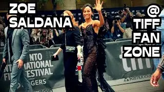 Beautiful Zoe Saldana @ Tiff Fan Zone