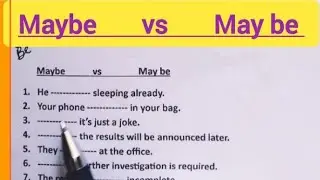 English Grammar: MAYBE or MAY BE 🤔 Learn The Difference and Boost Your English Skills 🔥Light Quiz!