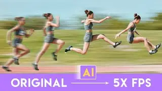 How to Increase Video Frame Rate to 60/120/150/240FPS  with AI Frame Interpolation