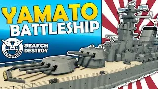 NEW: Yamato BATTLESHIP WORKING GUNS!- Stormworks Search and Destroy