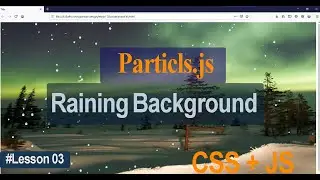 Making a Rainy Background with HTML and JavaScript | particles.js | safha tech design