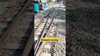 diamond crossing between narrow gauge line and broad gauge  