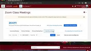 Accessing Zoom Recordings in Moodle