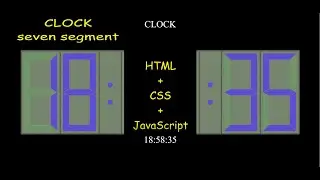 Clock seven segment display-HTML+CSS+JavaScript