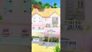 Pastel Beach House!!  #sims4 #asmr #thesims4#cozygaming #simstok