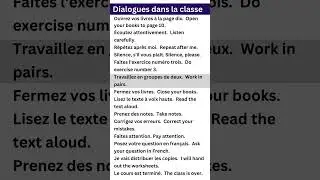 Dialogues dans la classe #frenchforbeginners #frenchvocabulary #learnfrench #learnfrenchathome