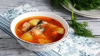 Суп из рабной консервы с рисом #кухнядлячайников