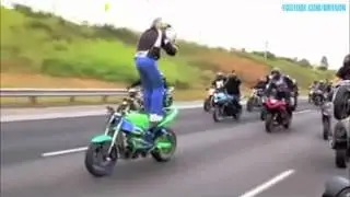 Классный трюк на мото
