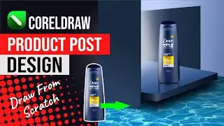 How to Make 3D Background for Product Design in Coreldraw | Shampoo Advertising | Corel draw Tips