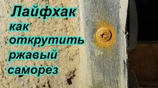 Лайфхак как открутить ржавый саморез