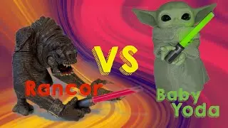 Baby Yoda vs the Rancor