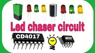 Amazing led chaser with 4017 || How Make Led Running Circuits || #science #electronic #diy