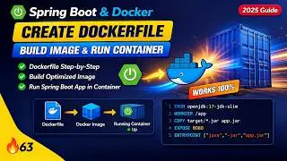 63 - Spring Boot & Docker : Create Docker File | Create a Docker Image | Run inside Docker Container