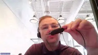 Cisco 322Q Wired Headset in Teams Meeting at Starbucks