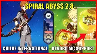 C0 Childe International + C0 Dendro MC support - Lisa HyperBloom 2.8 Abyss Floor 12 | Genshin Impact
