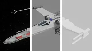 Modelo 3D:  X-wing