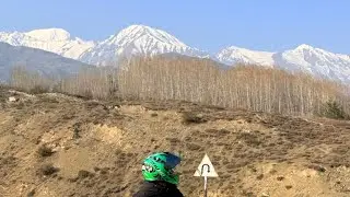 Muktinath road uphill with suzuki burgman scooter