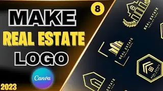 How to make real estate logo design | Logo design | canva tutorial