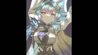 Drawing Eula Genshin impact in ipad