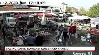 The fishermen's fight was caught on camera