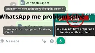 you may not have a proper app for viewing this content WhatsApp me @ALL IS WELL