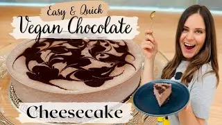 Vegan No Bake Chocolate Cheesecake - Quick & easy raw cheesecake recipe