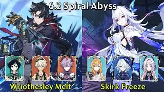 C0 Wriothesley Melt & C0 Skirk Freeze - Genshin Impact 6.2 Spiral Abyss Full Clear