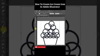 How to create ice cream icon in adobe Illustrator | Illustrator Tutorial #shorts