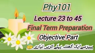 Phy101 final Term Preparation  2024 | Final Term Objective | Most important past paper 