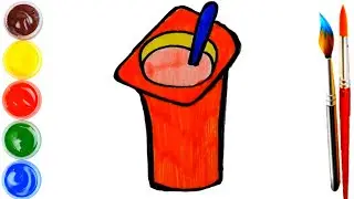 Раскраска Для Детей Йогурт. Coloring Book For Children Yogurt