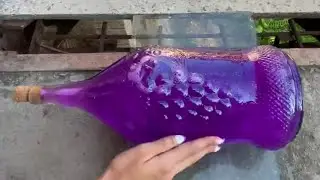 breaking glass bottles | colorfull bottles breaking | asmr bottles @GoldASMR98