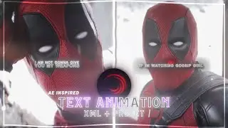 Ae Inspired Text Animation like 